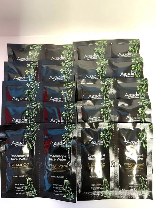 Agadir Oil Daily Moisturizing Shampoo & Conditioner 0.33OZ (10 Pack)