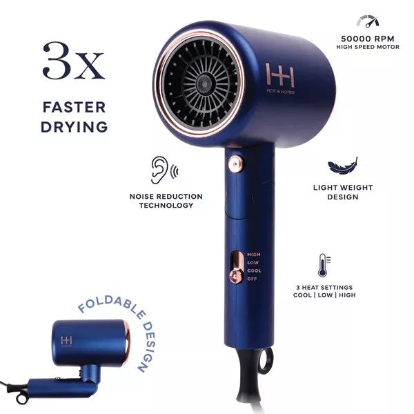 Annie Hot & Hotter Turbo 3500 Foldable Hair Dryer #5899