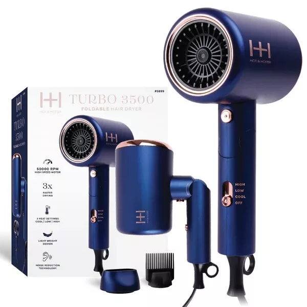 Annie Hot & Hotter Turbo 3500 Foldable Hair Dryer #5899