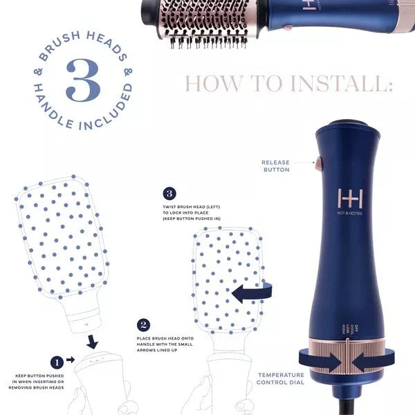 Annie Hot & Hotter All-In-One Interchangeable Hair Dryer Brush #5913