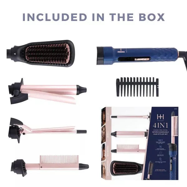 Annie Hot & Hotter 4in1 Ceramic lonic Digital Interchangeable Hair Styler #5999