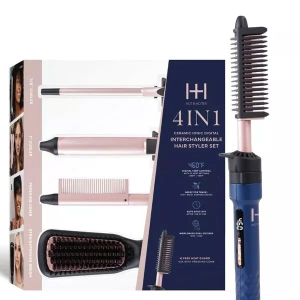 Annie Hot & Hotter 4in1 Ceramic lonic Digital Interchangeable Hair Styler #5999