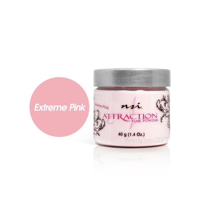 nsi - Attraction Nail Acrylic Powder - Extreme Pink 1.4oz