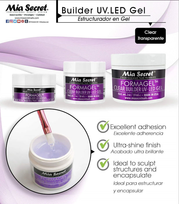 Mia Secret - Formagel Builder Gel (Clear) 0.5 oz