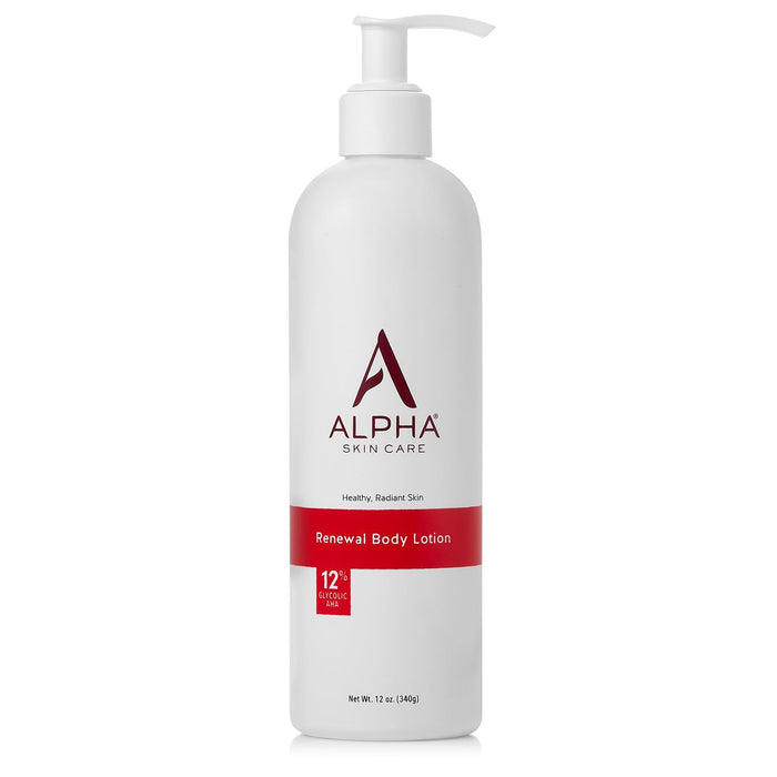 Alpha - Skin Care Renewal Body Lotion, 12% Glycolic AHA, 12oz