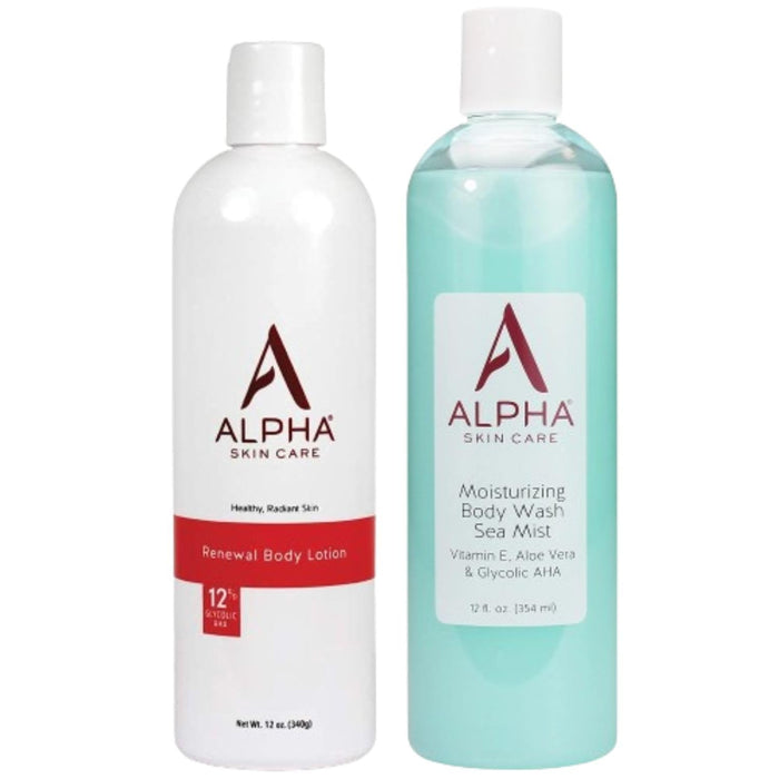 Alpha - Skin Care Body Wash + Body Lotion 12oz