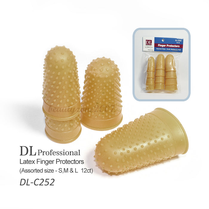 DL-C252 Finger Protectors assorted Sizes Small Medium & Large 12ct