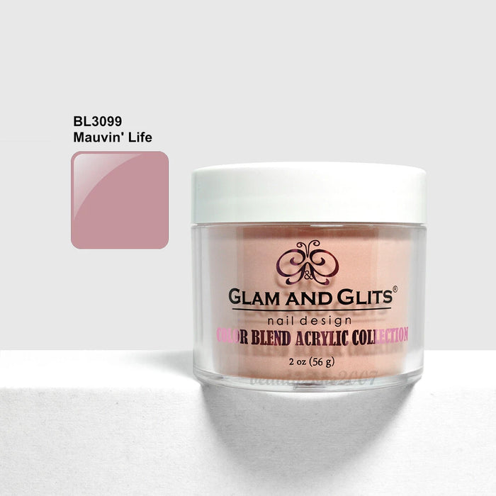 Glam and Glits Color Blend Nail Powder BL3099 Mauvin' Life 2oz