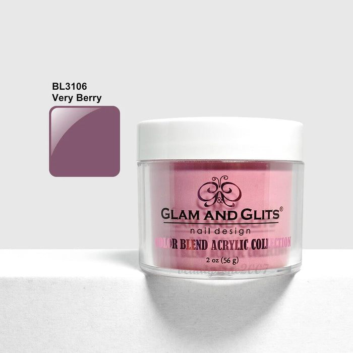 Glam and Glits Color Blend Nail Powder BL3106 - Very Berry 2oz