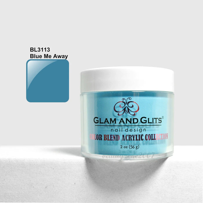 Glam and Glits Color Blend Nail Powder BL3113 - Blue Me Away 2oz
