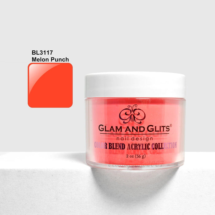 Glam and Glits Color Blend Nail Powder BL3117 - Melon Punch 2oz