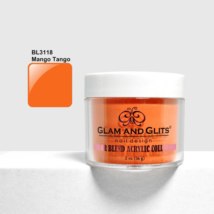 Glam and Glits Color Blend Nail Powder BL3118 - Mango Tango 2oz