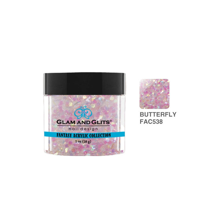Glam And Glits Color Acrylic Powder FA538 Butterfly 1oz