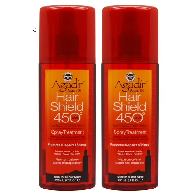 Agadir Argan Oil Hair Shield 450 Spray Treatment, 6.7 oz (2 Pack)