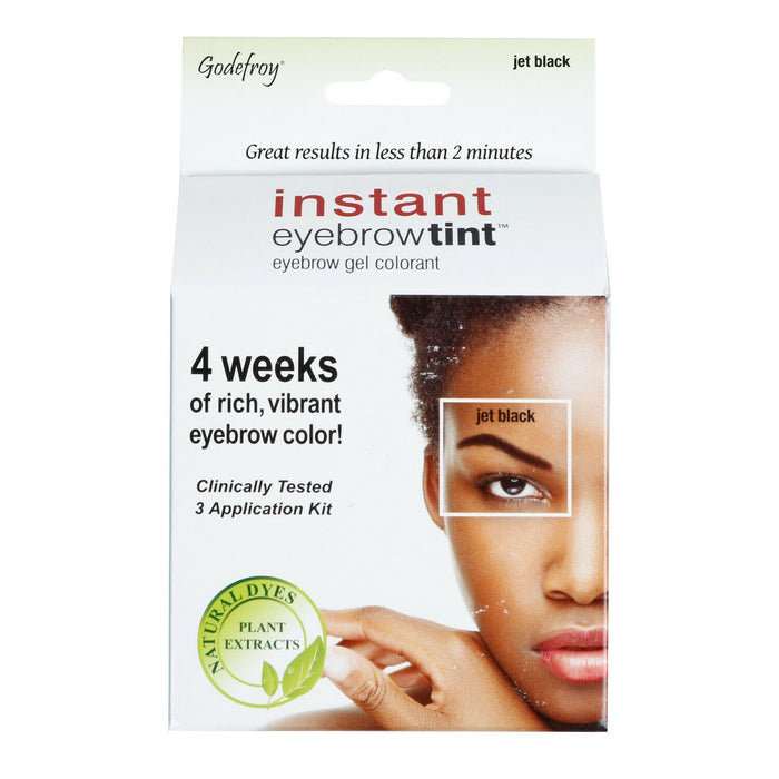 Godefroy - Instant Eyebrow Tint - Jet Black - 3 Applications