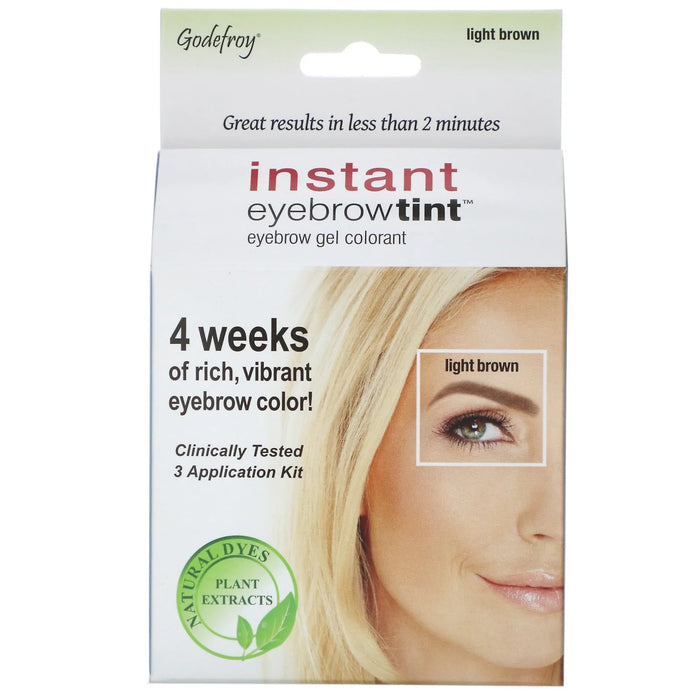 Godefroy - Instant Eyebrow Tint - Light Brown - 3 Applications