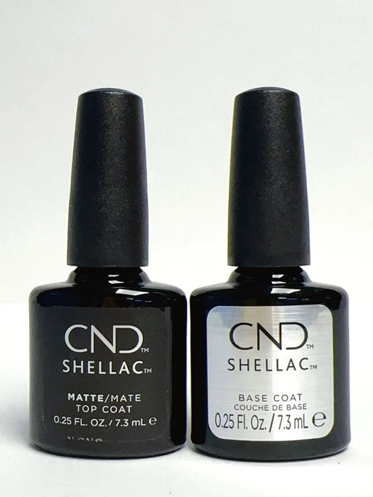 CND Shellac - Matte Top Coat Base Coat 0.25oz Duo Pack