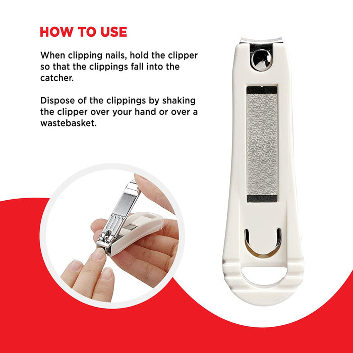 Seki Edge - (SS-101) Deluxe Fingernail Clipper w/Nail Catcher & Built in File