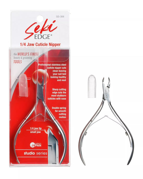 Seki Edge SS-306 1/4 Jaw Cuticle Nipper with Protective Cover