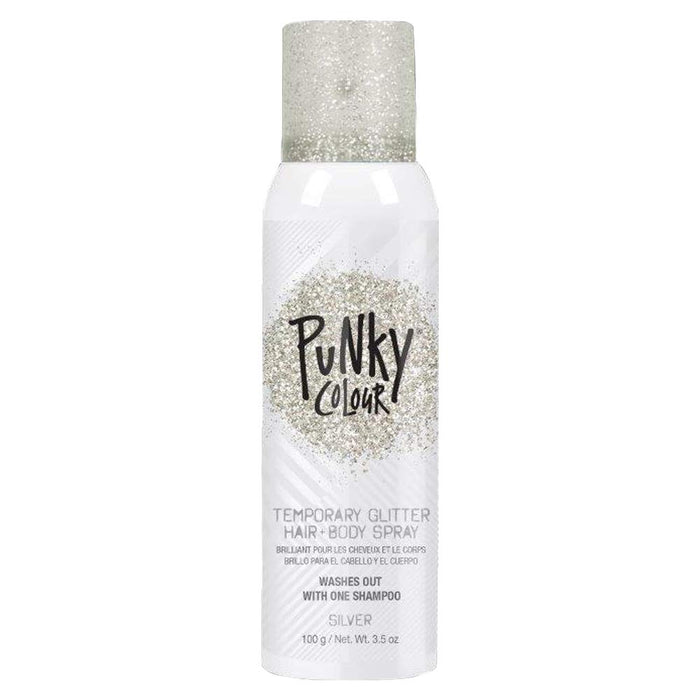 Punky Colour - Temporary Hair Highlight Spray - Silver Glitter 3.5oz