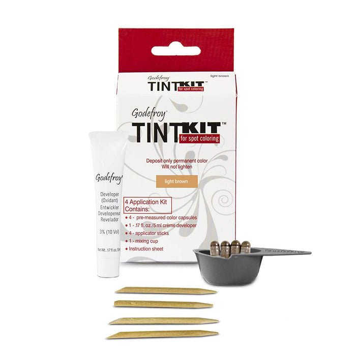 Godefroy - Eyebrow Tint Kit Color For Spot Coloring - Light Brown (4 Application)