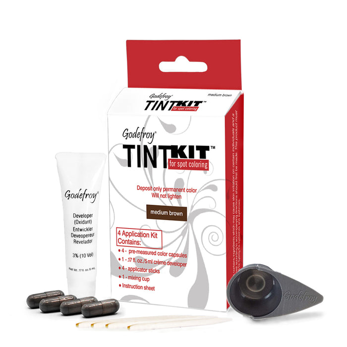 Godefroy - Eyebrow Tint Kit Color For Spot Coloring - Medium Brown (4 Application)