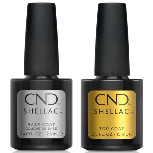 CND Shellac - Top Coat 0.5oz Base Coat 0.42oz Big Size Duo Pack