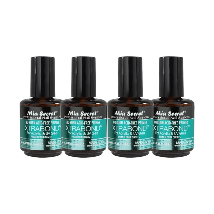 Mia Secret XTRABOND No-Burn Acid-free Primer 0.5 oz (4 Bottles)