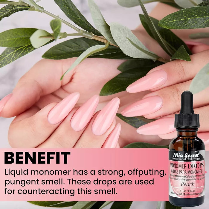 Mia Secret Monomer Drop - Peach Scent 1 oz