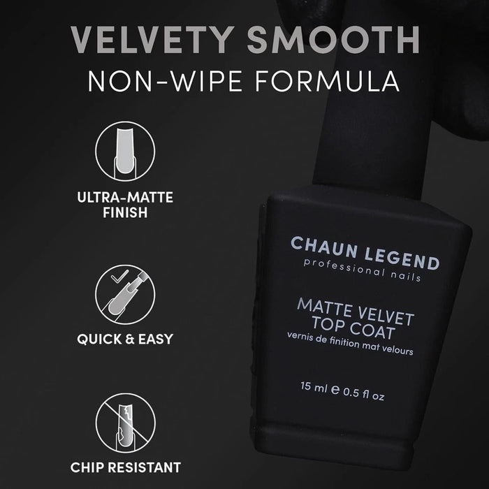Chaun Legend - Velvet Matte Top Coat 0.5 Oz