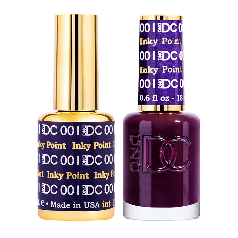 DND DC Duo #001 Inky Point – Gel + Laca a juego 0.5 fl oz