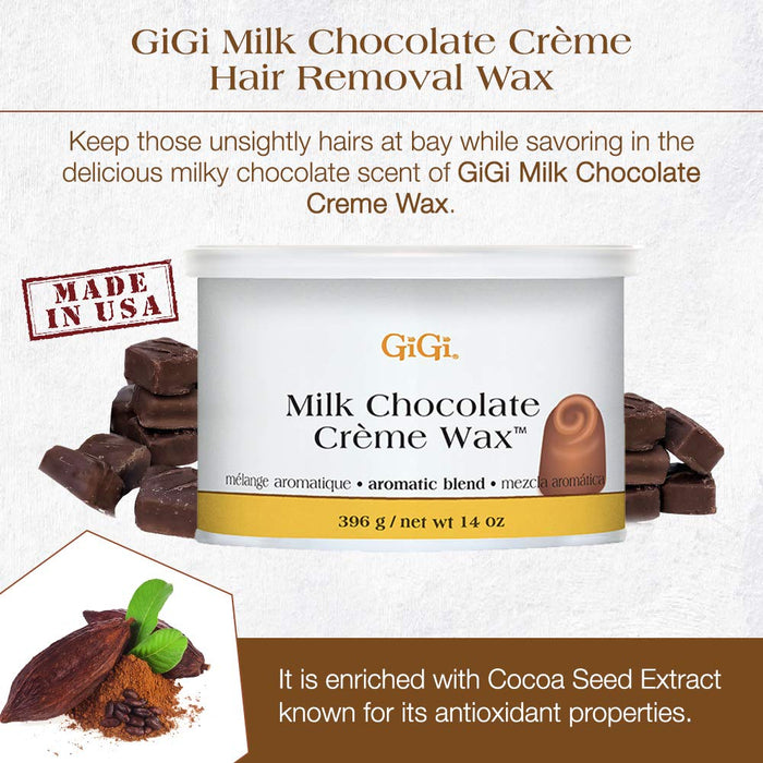 GiGi - Milk Chocolate Crème Wax 14oz (Pack of 2)