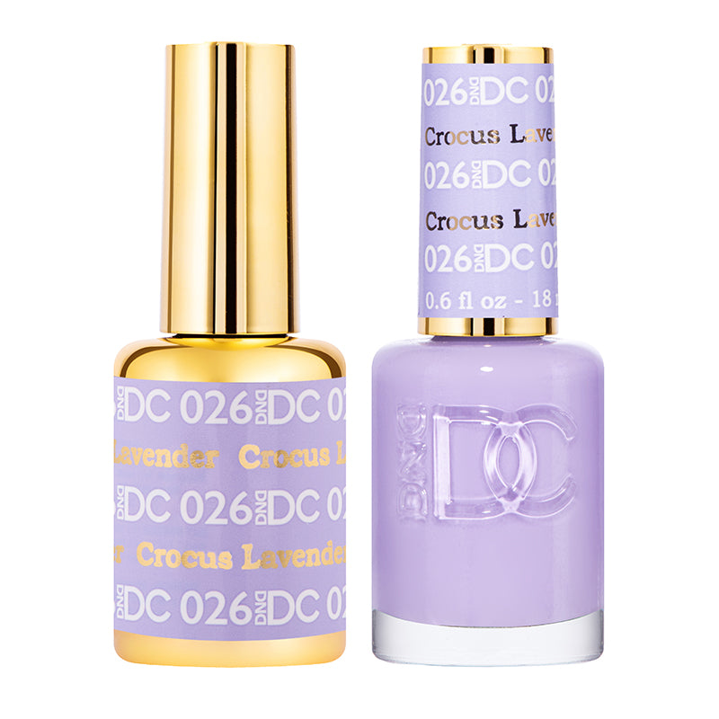 DND DC Duo #026 Crocus Lavender – Gel + Matching Lacquer 0.5 fl oz