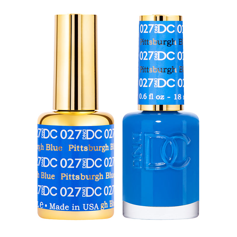 DND DC Duo #027 Azul Pittsburgh – Gel + Laca a juego 0.5 fl oz
