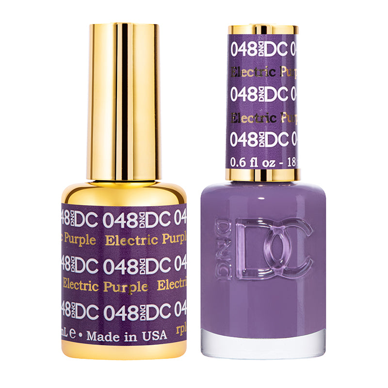 DND DC Duo #048 Morado Eléctrico – Gel + Laca a juego 15 ml