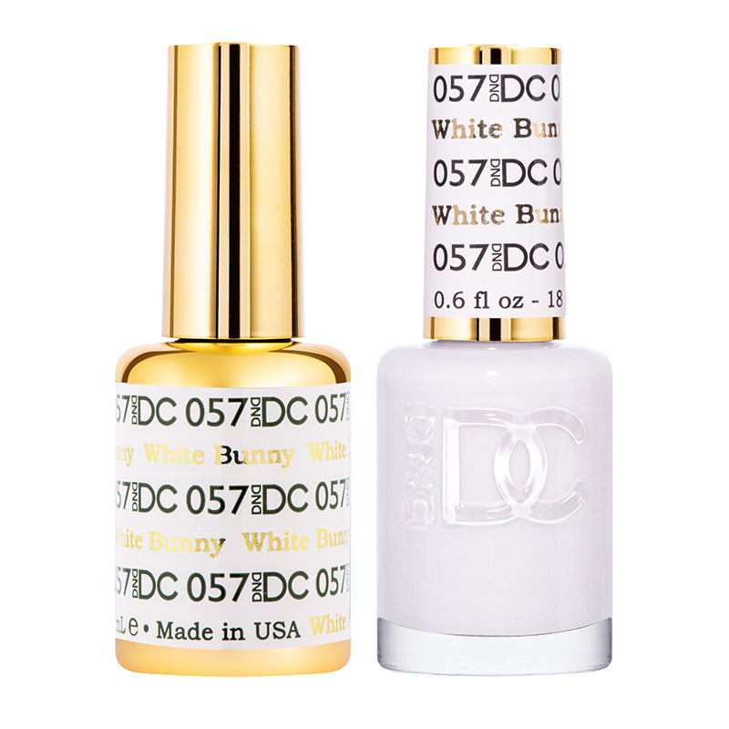 DND DC Duo #057 White Bunny – Gel + Matching Lacquer 0.5 fl oz