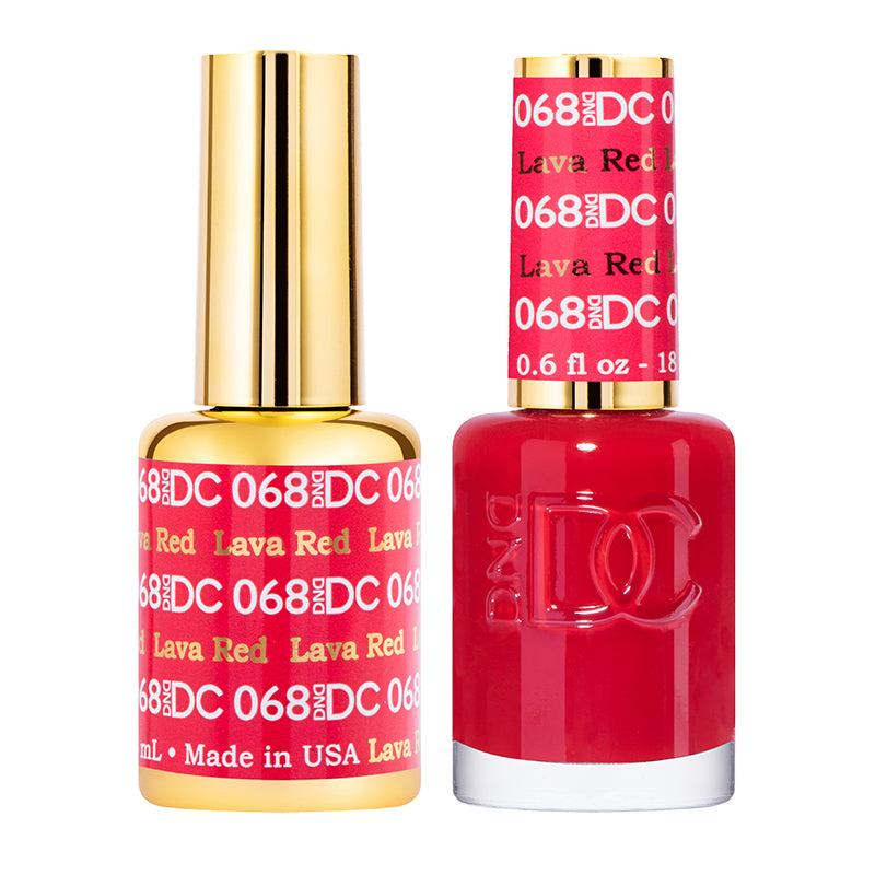 DND DC Duo #068 Lava Red – Gel + Matching Lacquer 0.5 fl oz