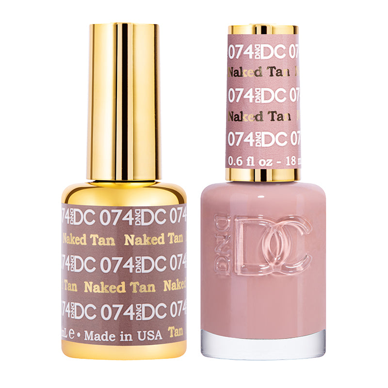 DND DC Duo #074 Naked Tan – Gel + Matching Lacquer 0.5 fl oz