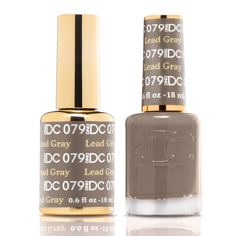 DND DC Duo #079 Lead Gray – Gel + Matching Lacquer 0.5 fl oz