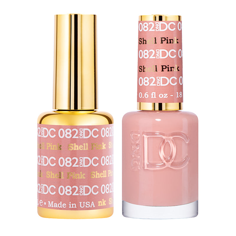 DND DC Duo #082 Shell Pink – Gel + Matching Lacquer 0.5 fl oz