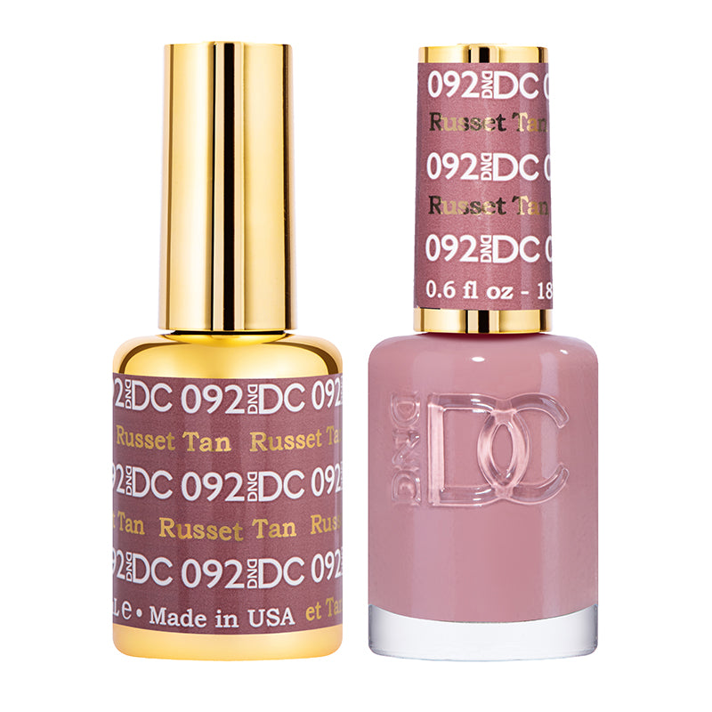 DND DC Duo #092 Bronceado Russet – Gel + Laca a juego 15 ml