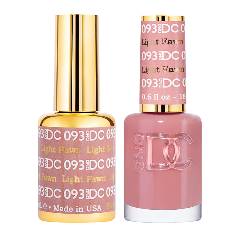 DND DC Duo #093 Light Fawn – Gel + Laca a juego 0.5 fl oz