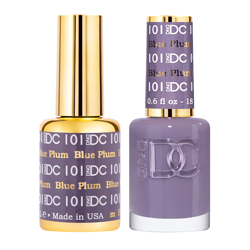 DND DC Duo #101 Ciruela Azul – Gel + Laca a juego 15 ml