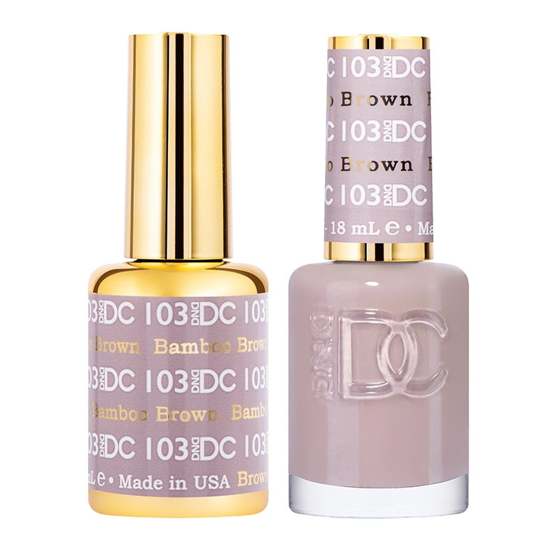 DND DC Duo #103 Marrón Bambú – Gel + Laca a juego 15 ml