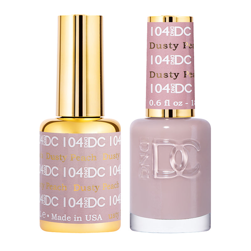 DND DC Duo #104 Dusty Peach – Gel + Matching Lacquer 0.5 fl oz