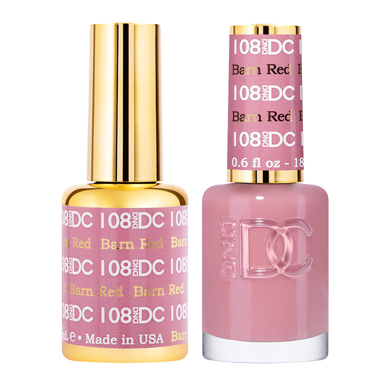 DND DC Duo #108 Barn Red – Gel + Matching Lacquer 0.5 fl oz