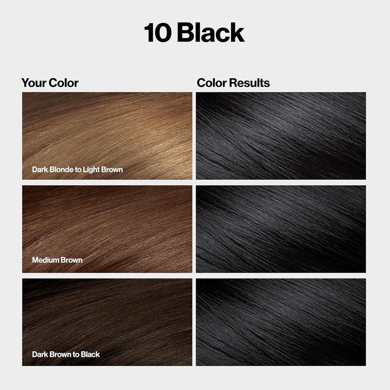 Revlon - ColorSilk Permanent Hair Color - #10 Black (3 Pack)