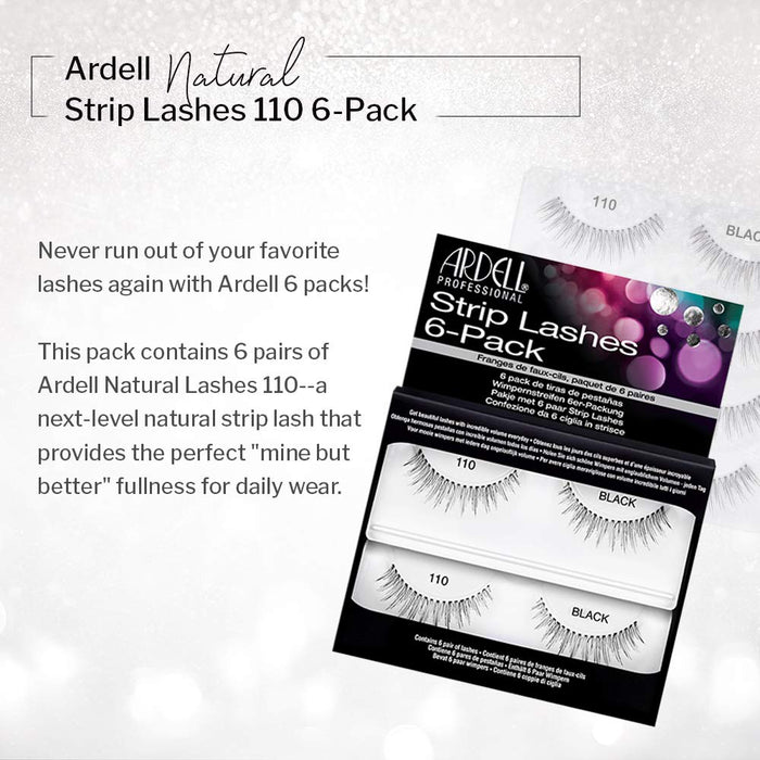 Ardell - Strip Lashes - 110 (6 pairs per pack) (2 Pack)