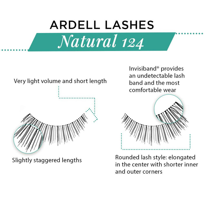 Ardell - Strip Lashes - Natural 124 (4 Pack)