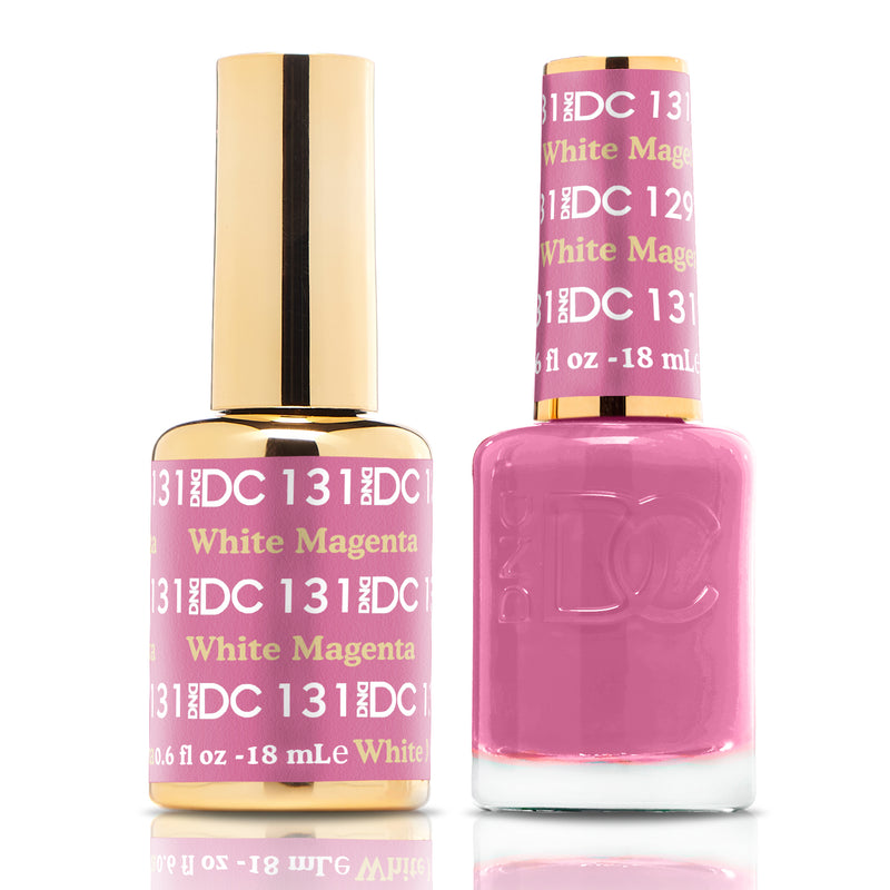 DND DC Duo #131 Blanco Magenta – Gel + Laca a juego 0.5 fl oz